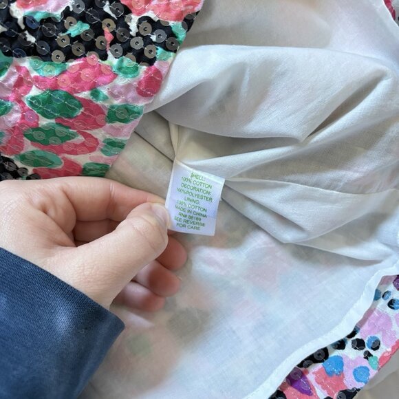 Lilly Pulitzer Lucy Cameo Sweet Nothings Sequin Shift Cocktail Dress Womens 2 - Picture 6 of 9